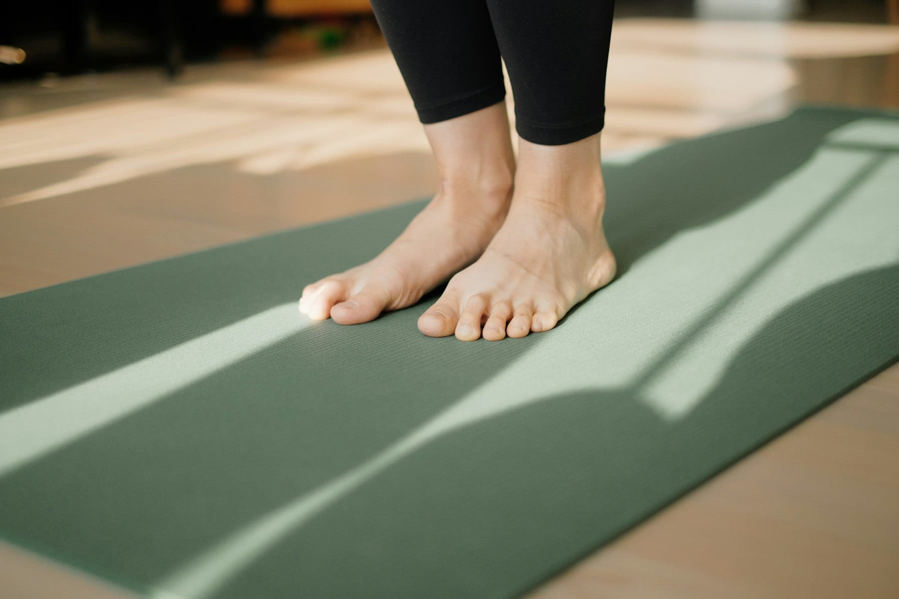 Bright minimal yoga studio practice